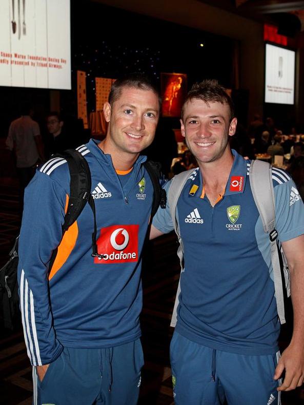 Clarke pictured with Hughes