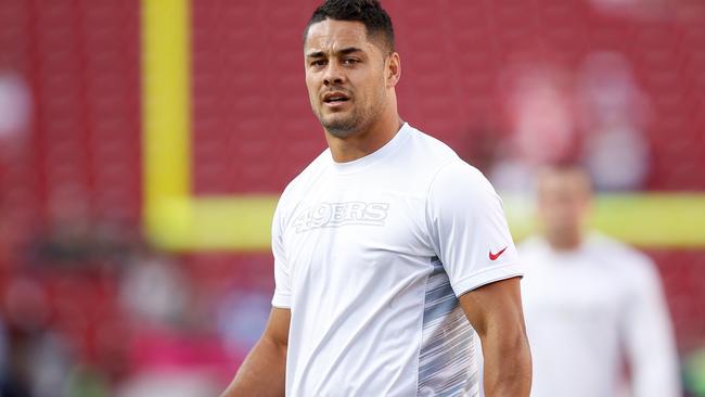 Jarryd Hayne pictured while playing with the San Francisco 49ers. Picture: Getty Images.