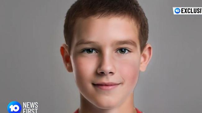 A computer-generated image of William Tyrrell as he could look at 13. Picture: 10 News/ Suppiied