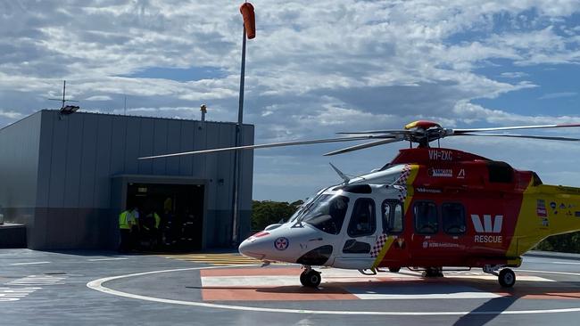 The Westpac chopper at Coffs Harbour Hospital.