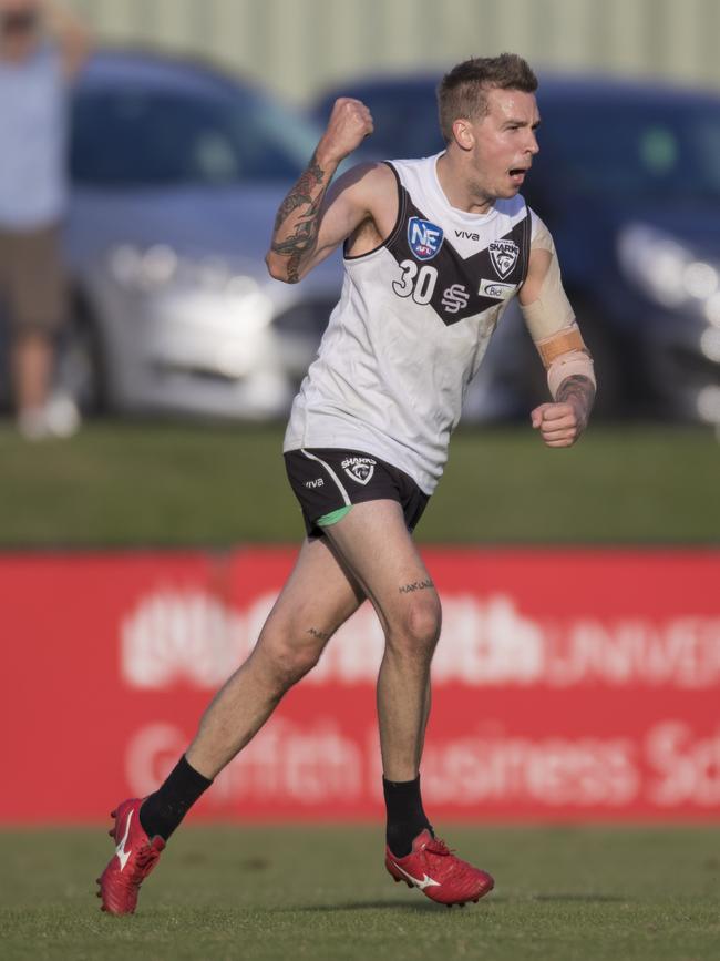 Southport Sharks NEAFL player Trent Stubbs. Picture credit: TJ Yelds, NEAFL.