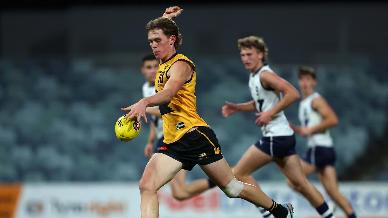 Daniel Curtin might slip through to the Cats if the Eagles take Harley Reid. Picture: Paul Kane/AFL Photos