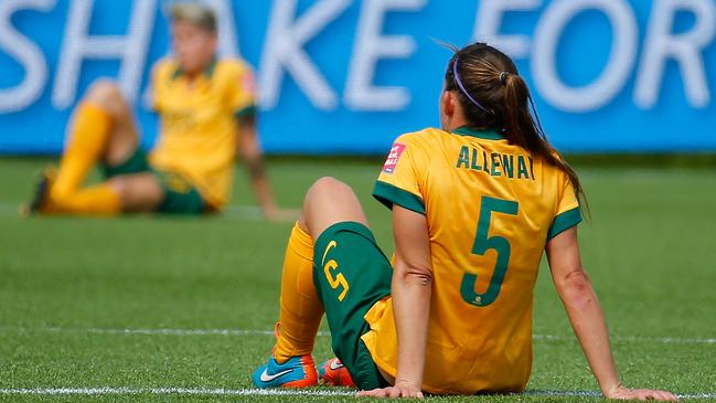 Players had to contend with synthetic pitches at the 2015 World Cup in Canada. Picture: Getty Images