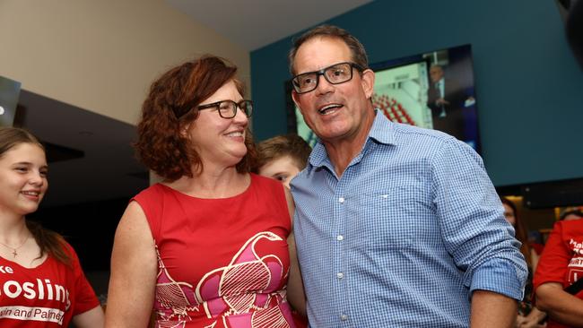Luke Gosling at Darwin's Labor HQ on election night. Picture: Pema Tamang Pakhrin