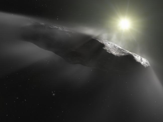 Sent by aliens? An artist's impression of the interstellar visitor Oumuamua