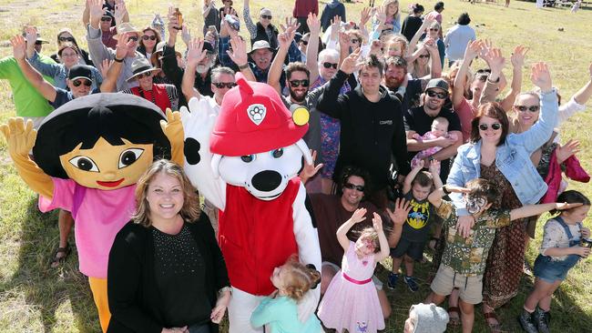 Relocate team organiser Hayley Paddon (front left) wants the $534 million Tweed Valley Hospital to be built at Kings Forest. Photo by Richard Gosling