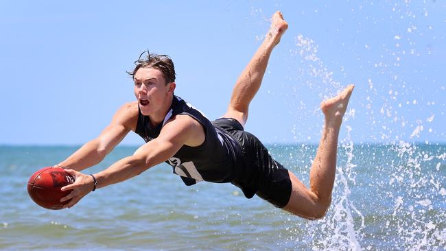 Tanner Bruhn is a Geelong local but will be well off the board by the time the Cats have their first pick. Picture: Michael Klein