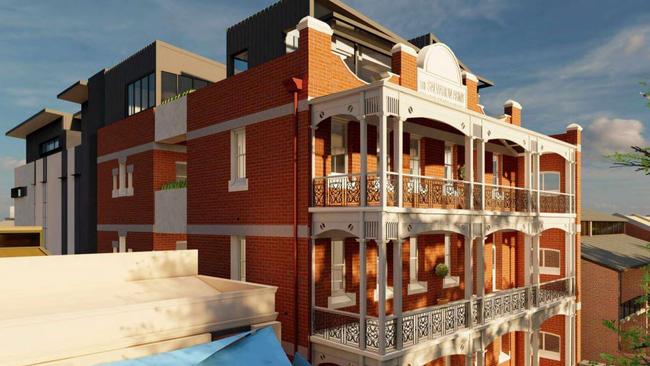 Artist’s impression of the refurbishment of the former Salvation Army Women’s Hostel on Angas St.