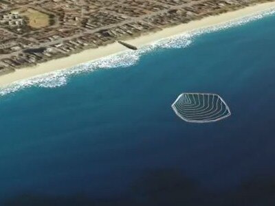 A digital impression of where the Palm Beach artifical reef will go.