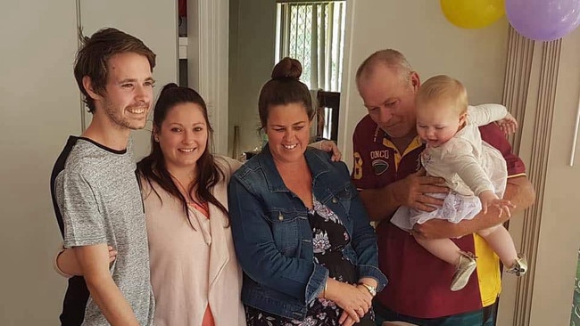 Kristy Nurse with her partner Steve and three children.