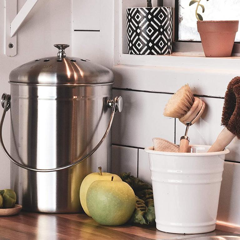 Get a compost bin for your kitchen countertop.