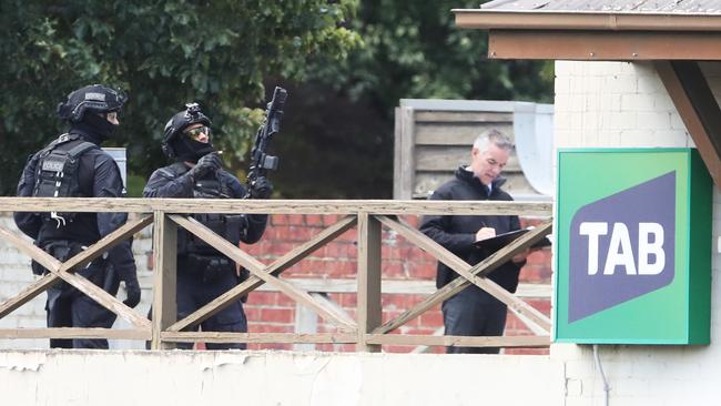 A sneaker was found in the roof cavity of the Westmeadows tavern, helping lead police to their man. Picture: David Crosling