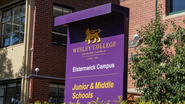 Wesley College urged its students to find another way home on Thursday after a fight at Elsternwick station. Picture: David Geraghty
