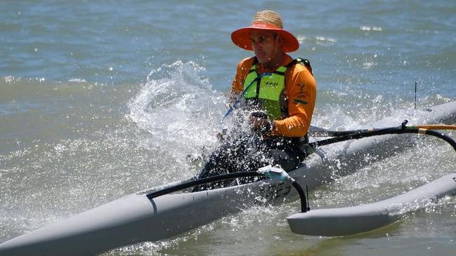 Matt Abbott winner of the OC1 division finished the 43km course in three hours 17 minutes. Photo: Steve Lewis