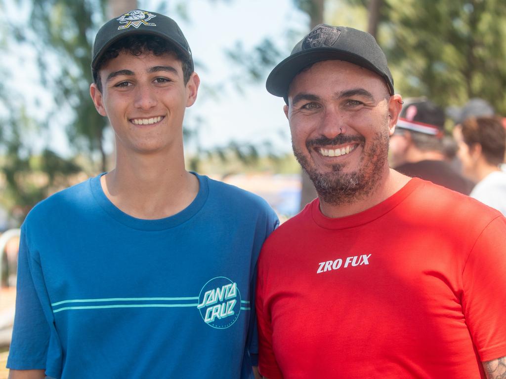Kiran Walpole and Dan Walpole at Motorcycle Beach Races at Grasstree Beach Sunday 27 August 2023 Picture: Michaela Harlow