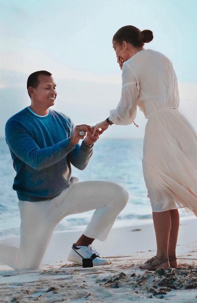 They got engaged earlier this month. Picture: Instagram/@jlo