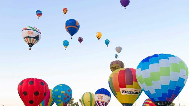 David travelled to Canowindra NSW to capture this beautiful image of the International Balloon Challenge. Picture: David Thomson