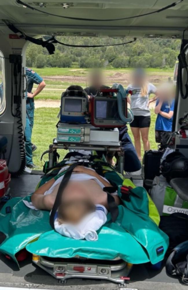 A teenager is airlifted from near Gympie after coming off his motorbike at Glen Echo motorsport park.