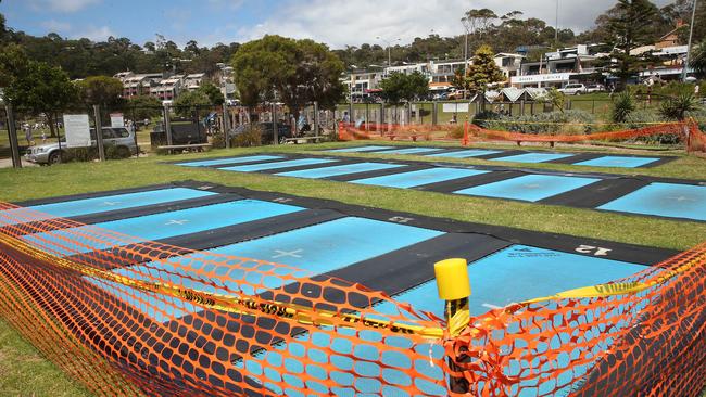 Lorne Trampolines is closed because of insurance problems. Picture: Alison Wynd