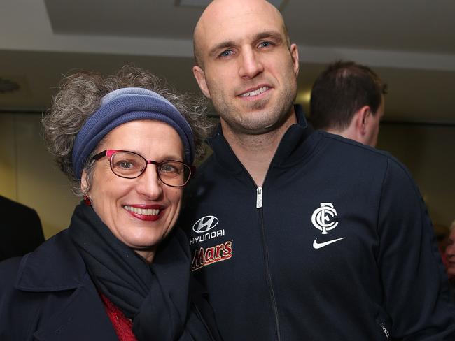 Chris Judd with mum Lisa Engel.