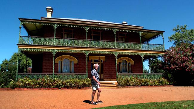 Owner Reg Ryan outside his historic homestead house Monte Cristo.