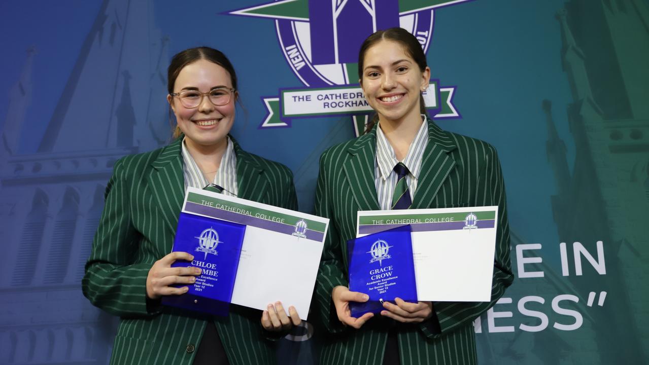 The Cathedral College students Chloe Coombe and Grace Crow both achieved ATARs of more than 99.