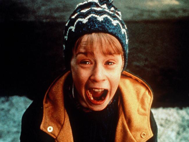 Actor Macaulay Culkin in scene from film "Home Alone".  /Films/Titles/Home/Alone