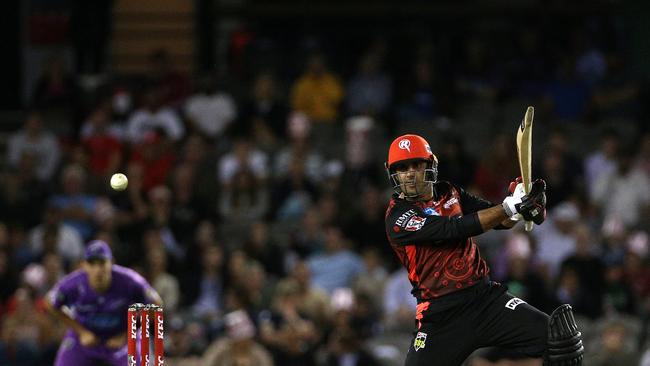 Mohammad Nabi kept the Renegades in the match. Picture: AAP Image