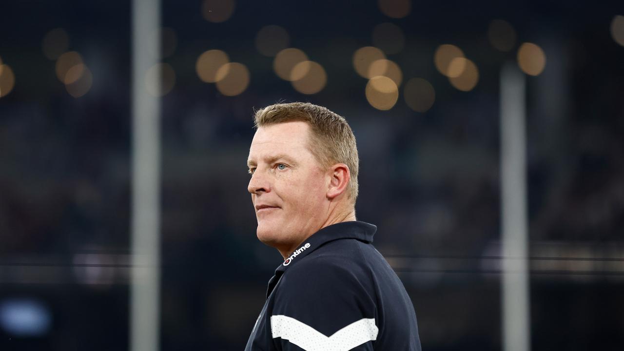 Michael Voss knows a huge challenge awaits Carlton at the Gabba. Picture: Getty Images