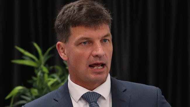 The Hon Angus Taylor MP Minister For Energy And Emissions Reduction speaks at the National Innovation Centre, Sydney. Picture: Brett Costello