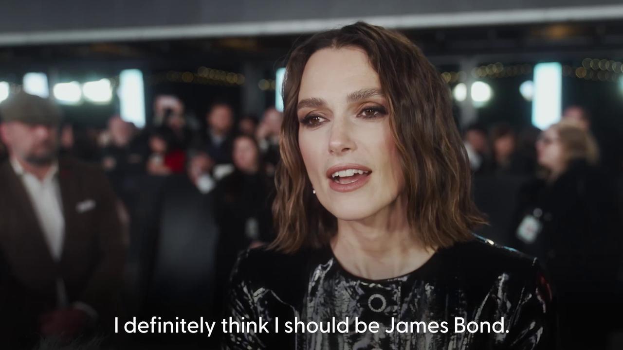 Keira Knightley says 'I'd make a great James Bond" at Black Doves premiere