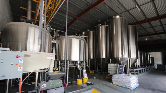 Inside the Black Hops II brewery. Picture Glenn Hampson.