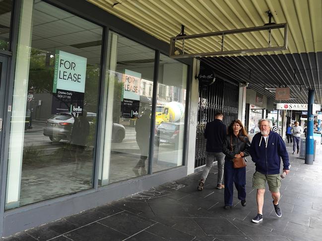 MELBOURNE AUSTRALIA - NewsWire Photos NOVEMBER 27, 2023: Phhoto of empty shops in Chapel st PrahranPicture: NCA NewsWire / Luis Enrique Ascui