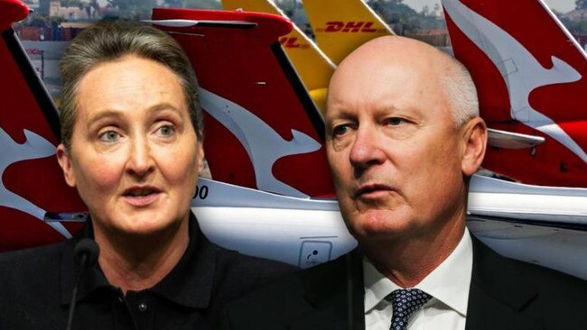 Qantas Group chief executive Vanessa Hudson and chairman Richard Goyder. Pictures: NCA Newswire