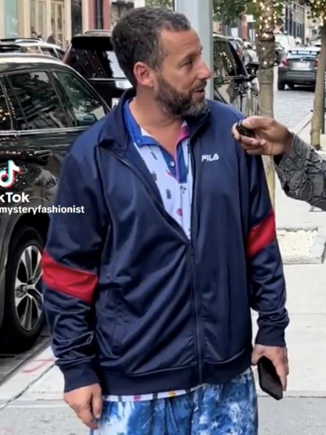 Sandler emerges in viral TikTok video.