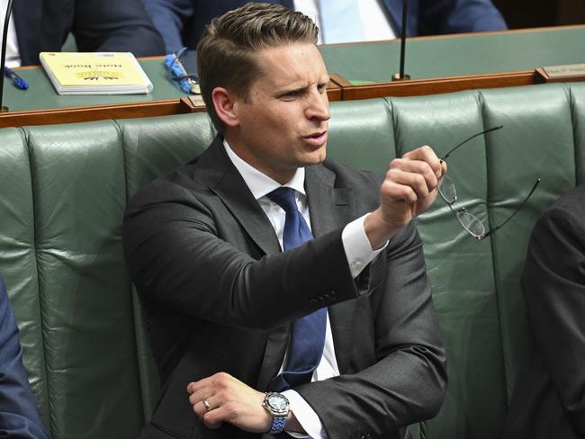 CANBERRA, AUSTRALIA  - NewsWire Photos - November 21, 2024: Shadow Minister for Defence, Andrew Hastie during Question Time at Parliament House in Canberra. Picture: NewsWire / Martin Ollman