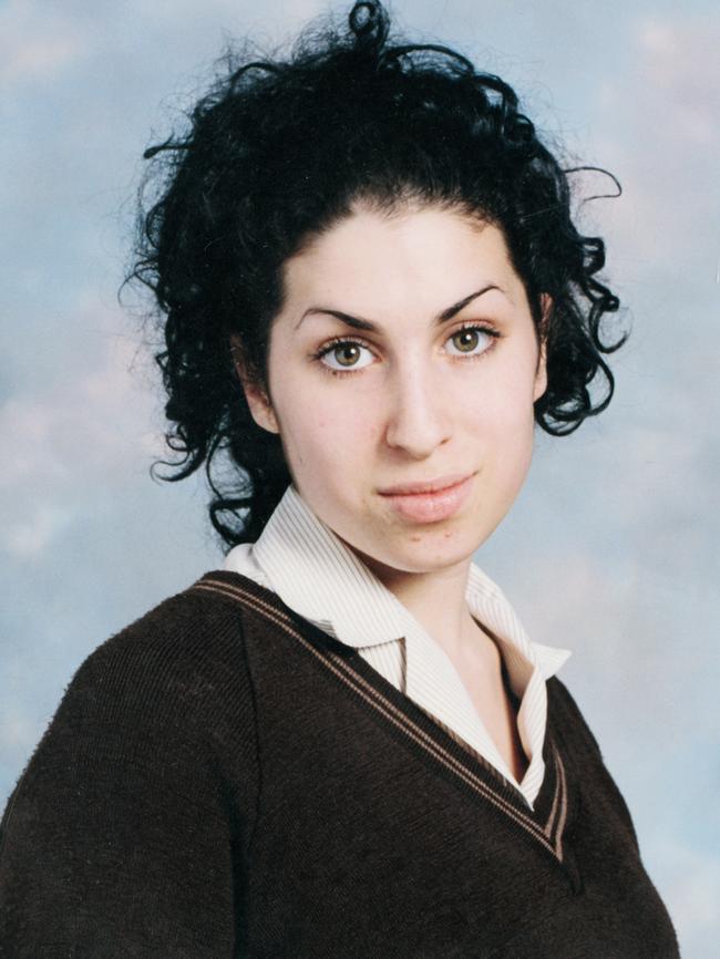 School photo of a young and talented, still healthy Amy Winehouse. Picture: Estate of Amy Winehouse / Supplied