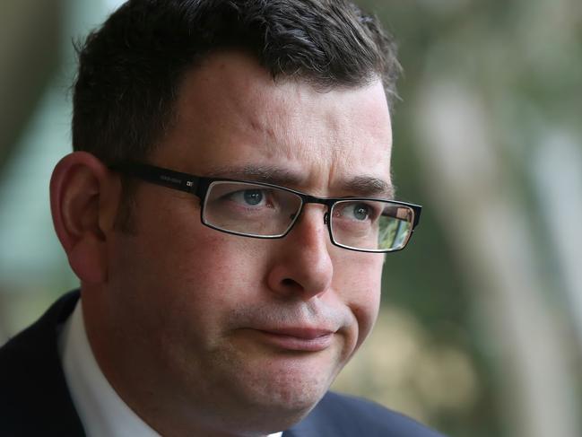 Daniel Andrews, Leader of the State Opposition, speaks to the media outside Viewbank College on Tuesday, July 29, 2014 in Rosanna, Australia. Picture: Hamish Blair