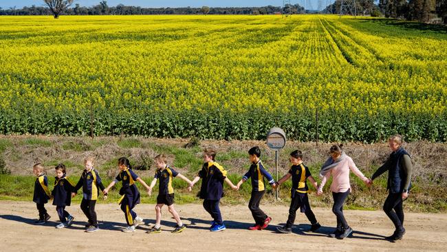 Broken Creek Primary School has just eight students this year. Picture: Simon Dallinger