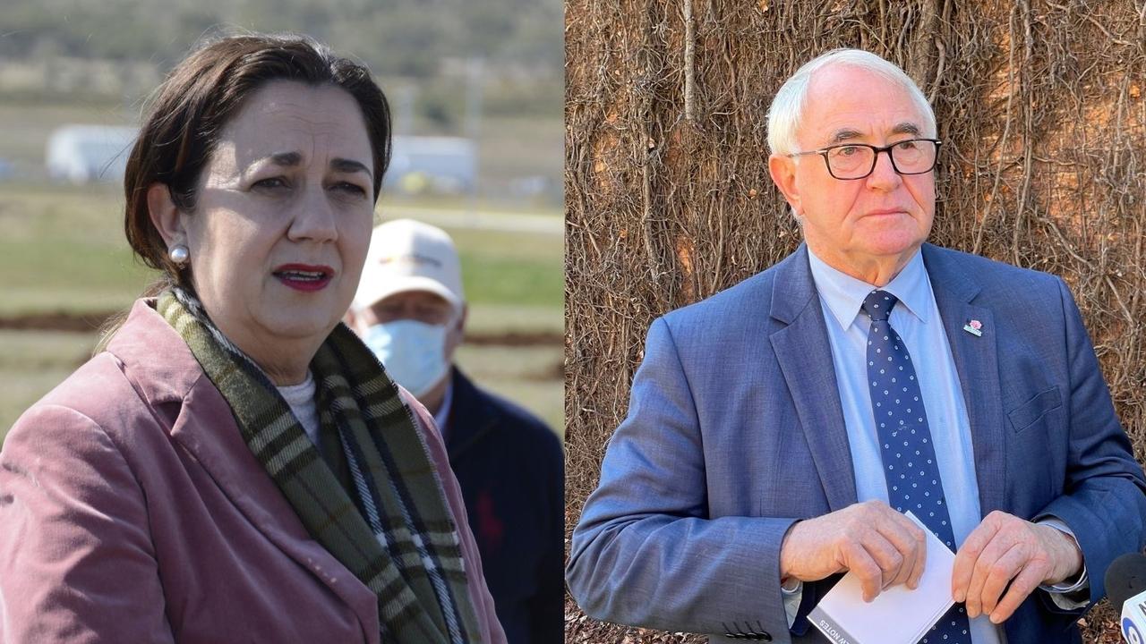 Queensland Premier Annastacia Palaszczuk and Toowoomba Regional Council Mayor Paul Antonio.