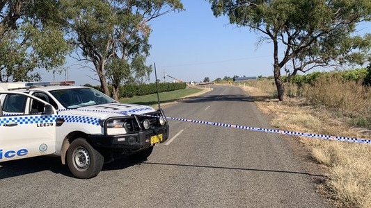 Police taped of the scene of the crash on Wednesday as emergency services attmepted to retrieve the vehicle. Picture: 7News