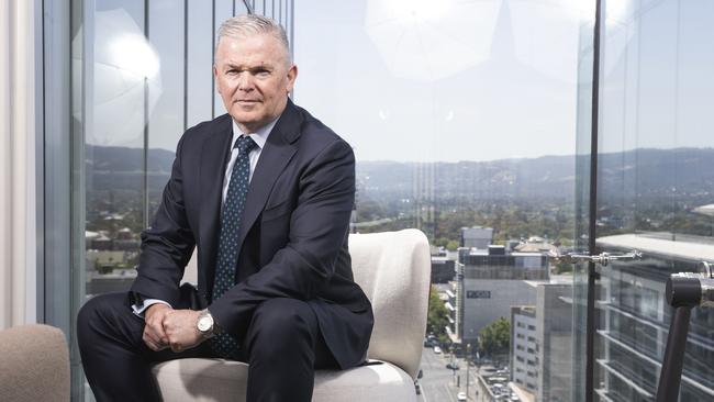 Santos managing director Kevin Gallagher at the company’s Adelaide headquarters. Picture: Simon Cross