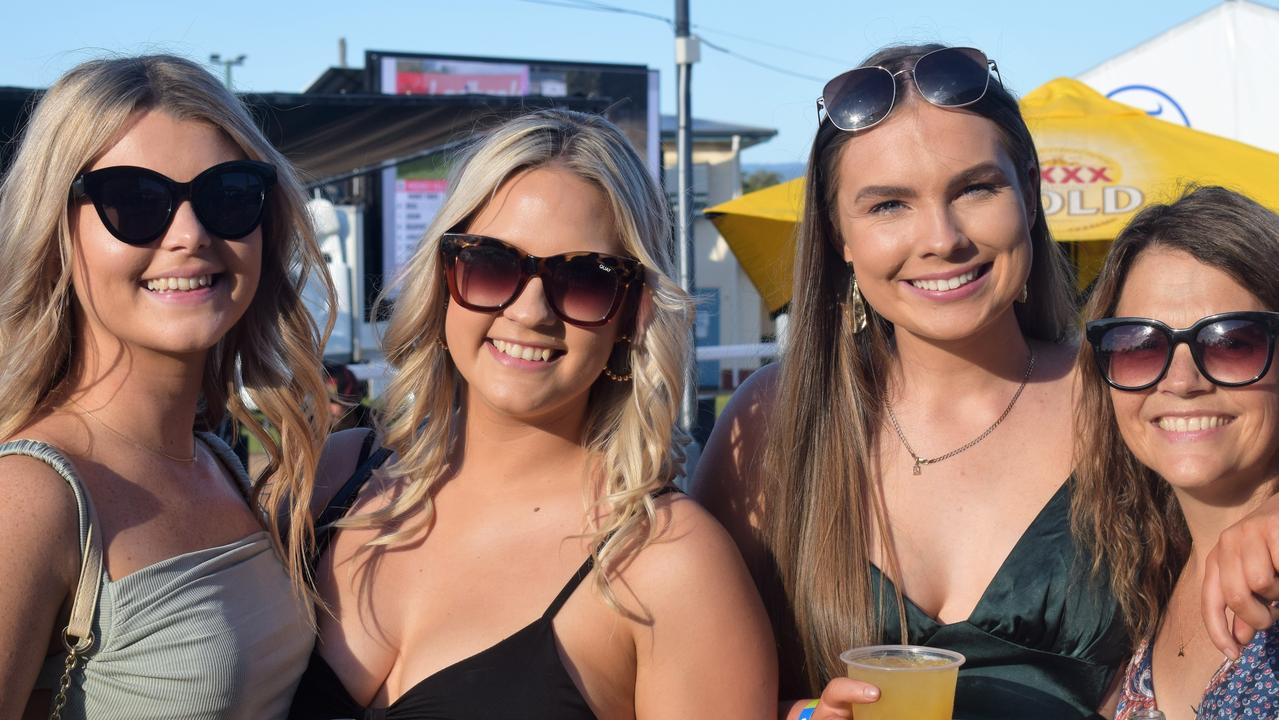 The Gympie Turf Club was packed out on Saturday for arguably the region's favourite race meeting of the year, the Nolan Muster Cup. Rylea Davis, Felicity Preston, Olivia Bourke and Janelle Preston. Pictures: Josh Preston