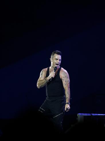 Robbie Williams kicks off the Australian leg of his Let Me Entertain You Tour at Perth Arena. PHOTO: MARIE NIRME