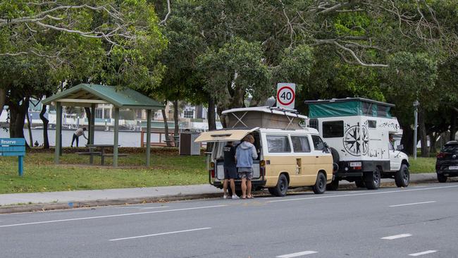 People camping at Budds Beach. Picture: Jerad Williams