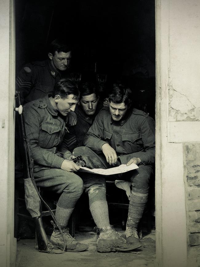 Australians plan the Battle of Amiens. Picture:  Australian War Memorial