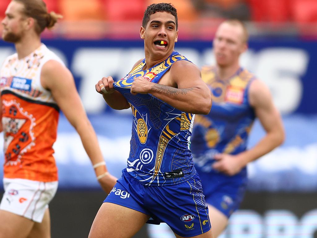 Injury and an off-field issue places Isiah Winder in the danger zone during a list clean-out. Picture: Mark Metcalfe/AFL Photos/Getty Images