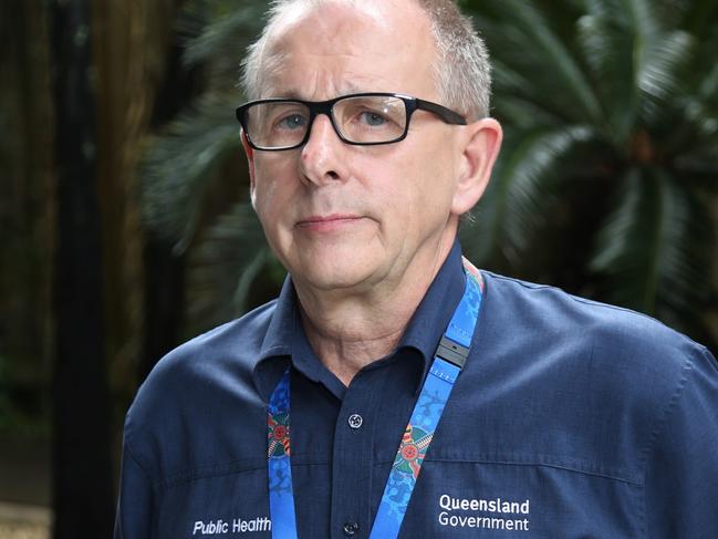 Director Cairns Tropical Public Health Unit, Dr Richard Gair give a Far Northern  update on the COVID-19 pandemic. Picture: PETER CARRUTHERS