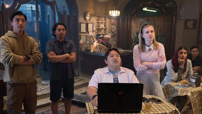 Remy Hii, far left, in a scene from Spider-Man: Far From Home.