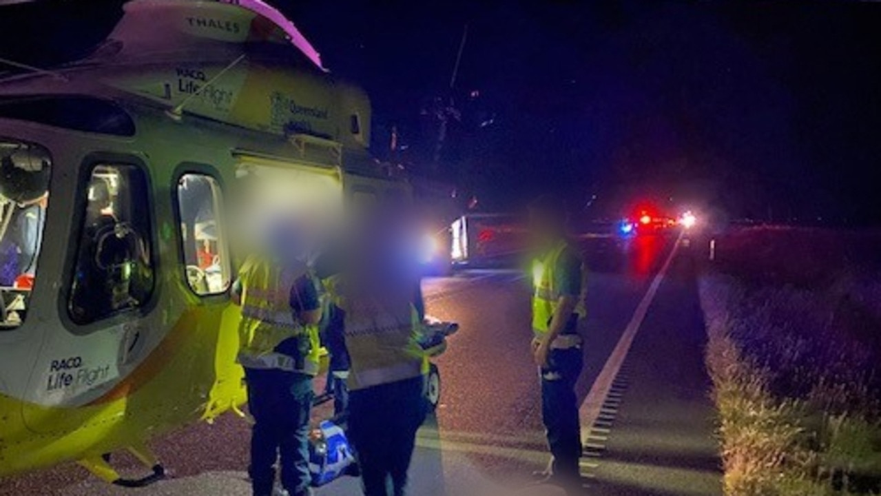 Western Downs man fights for life after highway crash Picture: RACQ LifeFlight Rescue / FILE